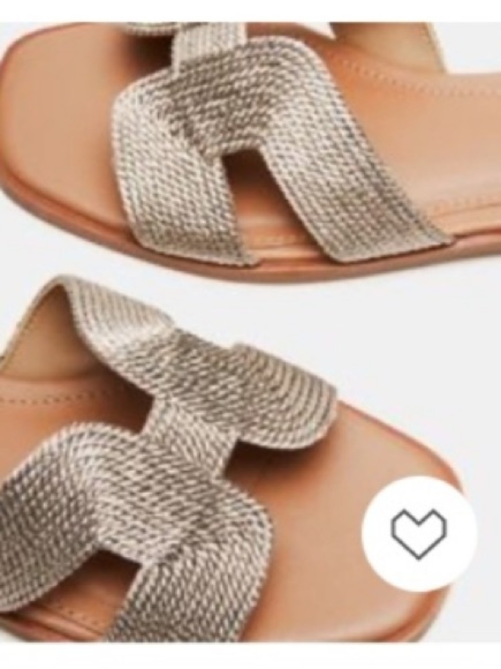 STEVE MADDEN Hadyn Square Toe Woven Metallic Braided Slide Sandals Women Sz 8.5